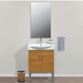  Daytona 2 Doors Bathroom Vanity for 26'' Ipanema Ceramic Sink Top in Golden Wheat with Polished or Satin Leg Frame and Hardware