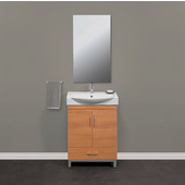  Daytona 2 Doors and 1 Bottom Drawer Bathroom Vanity for 26'' Ipanema Ceramic Sink Top in Golden Wheat with Polished or Satin Leg Frame and Hardware