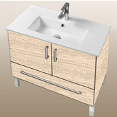  Daytona Collection 30'' 2-Door/1-Drawer Bathroom Vanity in Moroccan Sand with Polished or Satin Leg Frame and Hardware with Multiple Sink Top Options