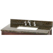 Empire 1-1/4'' Euro Granite Uba Tuba Bathroom Vanity Top w/ Rectangular Cut-Out 24''W, Available in Multiple Options