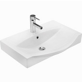  26'' Ipanema Ceramic Sink Top in White, 25-3/5'' W x 19-5/16'' D x 3-4/5'' H