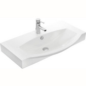  34'' Ipanema Ceramic Sink Top in White, 33-5/16'' W x 19-5/16'' D x 4'' H