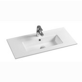  30'' Slim Line Ceramic Sink Top with Single Hole Drill in White, 29-45/64'' W x 14'' D x 5-5/16'' H