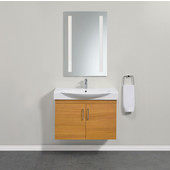  Wall Hung Daytona 2 Doors Bathroom Vanity for 34'' Ipanema Ceramic Sink Top in Golden Wheat with Polished or Satin Hardware