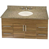  Wall-Hung Daytona 48'' Vanity for 4922 Stone Countertops with Multiple Finishes, Sink and Frame & Hardware Option