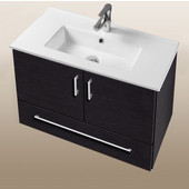  Daytona Collection 30'' Wall Hung 2-Door/1-Drawer Bathroom Vanity in Blackwood with Polished or Satin Hardware with Multiple Sink Top Options
