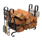  Large Modern Log Rack with 3-Piece Tool Set