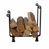  Premium Collection Indoor/Outdoor Hearth Fireplace Log Rack in Black, 17-1/2''W x 13''D x 19''H