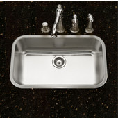  Belleo Series Topmount Large Single Bowl Kitchen Sink with Beveled Edge in Stainless Steel, 32-3/8''W x 18-7/8'' D, 9'' Bowl Depth
