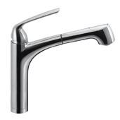  Calia Pull Out Kitchen Faucet in Polished Chrome, Faucet Height: 10-5/16'' H, Spout Reach: 10-1/8'' D, Spout Height: 6-1/4'' H