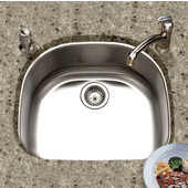  Medallion Designer Series Undermount Single Bowl Sink, 23-11/16''W x 21''D x 9''H