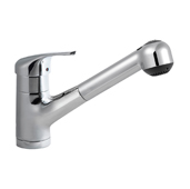  Reya Pull Out Kitchen Faucet in Polished Chrome, Faucet Height: 7-3/4'' H, Spout Reach: 6-3/4'' D, Spout Height: 11-13/16'' H