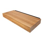  24'' Natural Teak Floating Shelf System, Carry Capacity 100 lbs, Includes: Mounting Bracket and Fasteners, 24'' W x 10'' D x 2-3/4'' H