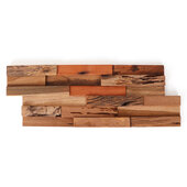  24-Pack Relic 3D Teak Wood Wall Panels, 21-1/4'' W x 7'' D x 3/4'' H