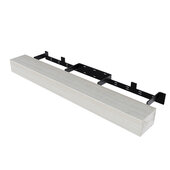  48'' W x 6'' D Floating Fireplace Mantel Kit in Arctic Groovz, Carry Capacity: 100 lbs, Includes: Mantel, Bracket, and Fasteners