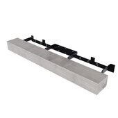  60'' W x 6'' D Floating Fireplace Mantel Kit in Victorian Grey, Carry Capacity: 100 lbs, Includes: Mantel, Bracket, and Fasteners