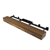 48'' W x 6'' D Floating Fireplace Mantel Kit in Teak, Carry Capacity: 100 lbs, Includes: Mantel, Bracket, and Fasteners