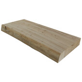  Live Edge Floating Shelf in Elm with 2-Rod Shelf Support Bracket, Carry Capacity: 200 lbs, 24'' W x 9'' - 12'' D x 2-1/4'' H
