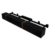  60'' Porcelain Floating Mantel Kit in Black Marbled with Mounting Bracket, Load Capacity: 100 lbs, 60'' W x 6'' D x 6'' H