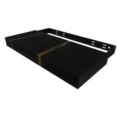  23'' Porcelain Floating Shelf in Black Marbled with Mounting Bracket, Load Capacity: 200 lbs, 23'' W x 10'' D x 2-3/4'' H