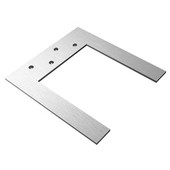  Lincoln Hidden Plate Countertop Support, Stainless Steel, 12''W x 12''D x 1/4''H