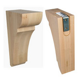  Wood Corbel Bar Bracket Kit in Unfinished Maple, 3'' W x 8'' D x 12'' H
