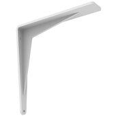  Chevron 10'' D x 10'' H Countertop Support Bracket in Flat White, Load Capacity: 500 lbs, 2'' W x 10'' D x 10'' H