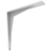  Chevron 16'' D x 16'' H Countertop Support Bracket in Flat White, Load Capacity: 500 lbs, 2'' W x 16'' D x 16'' H