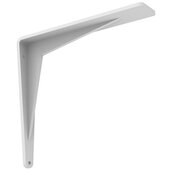  Chevron 18'' D x 18'' H Countertop Support Bracket in Flat White, Load Capacity: 500 lbs, 2'' W x 18'' D x 18'' H