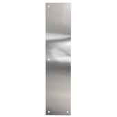  Antimicrobial Square Fastener Mount Push Plate, Satin Stainless Steel, 4'' W x 1/16'' D x 16'' H