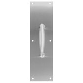  Antimicrobial Designer Pull Handle with 5'' Center to Center, Satin Stainless Steel, 4'' W x 16'' H