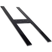  Harrison Top Plate Hidden Countertop Support, Black, Arm Lengths from 10' -- 14'