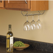  Under Cabinet Mount Stemware Rack, 2 Glass Capacity, 4'' W x 11-1/2'' D x 1-5/8'' H, Frosted Nickel, Set of 10