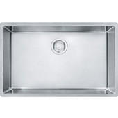  Cube Single Bowl Undermount Kitchen Sink, Stainless Steel, 18 Gauge, 28-1/2''W x 17-3/4''D x 9''H