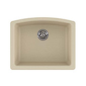  Ellipse Single Bowl Undermount Kitchen Sink, Granite, Fragranite Champagne, 25''W x 19-5/8''D x 9''H