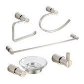  Magnifico Wall Mounted 5-Piece Bathroom Accessory Set in Brushed Nickel