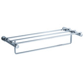  Magnifico Wall Mounted 22'' Towel Rack in Chrome, Dimensions: 23'' W x 8-3/4'' D x 4-1/2'' H