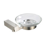  Ottimo Wall Mounted Soap Dish in Brushed Nickel, Dimensions: 5-3/8'' W x 4-7/8'' D x 1-1/2'' H