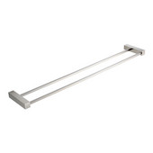  Ottimo Wall Mounted 25'' Double Towel Bar in Brushed Nickel, Dimensions: 24-1/2'' W x 4-3/8'' D x 1'' H