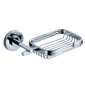  Alzato Wall Mounted Soap Basket in Chrome, Dimensions: 6-1/2'' W x 4-1/4'' D x 2'' H