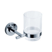  Alzato Wall Mounted Tumbler Holder in Chrome, Dimensions: 4-1/2'' W x 3-1/2'' D x 3-3/4'' H