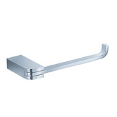  Solido Wall Mounted Toilet Paper Holder in Chrome, Dimensions: 6'' W x 2-3/4'' D x 1'' H