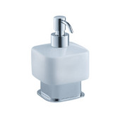 Solido Freestanding Lotion Dispenser in Chrome, Dimensions: 3-1/2'' W x 3-1/2'' D x 5-3/8'' H