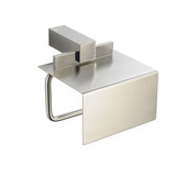  Ellite Wall Mounted Toilet Paper Holder in Brushed Nickel, Dimensions: 5-3/4'' W x 5-3/4'' D x 4-1/8'' H