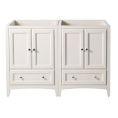  Oxford 48'' Antique White Traditional Double Sink Vanity Base Cabinets, 47-1/4'' W x 20'' D x 34'' H