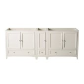  Oxford 83'' Antique White Traditional Double Sink Vanity Base Cabinets, 82-3/4'' W x 20'' D x 34'' H