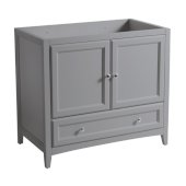  Oxford 36'' Gray Traditional Bathroom Vanity Cabinet, 35-3/8'' W x 20'' D x 34'' H