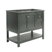  Manchester Regal 42'' Gray Wood Veneer Traditional Bathroom Vanity Base Cabinet Only, Vanity Base Cabinet: 41-4/5'' W x 20'' D x 34'' H
