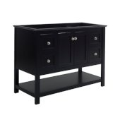  Manchester 48'' Black Traditional Bathroom Vanity Base Cabinet Only, Vanity Base Cabinet: 47-1/5'' W x 20'' D x 34'' H