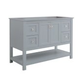  Manchester 48'' Gray Traditional Bathroom Vanity Base Cabinet Only, Vanity Base Cabinet: 47-1/5'' W x 20'' D x 34'' H